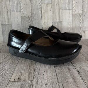 Alegria By PG Lite Shoes Womens 38 Belle Mary Jane Black Leather Comfort BEL-101
